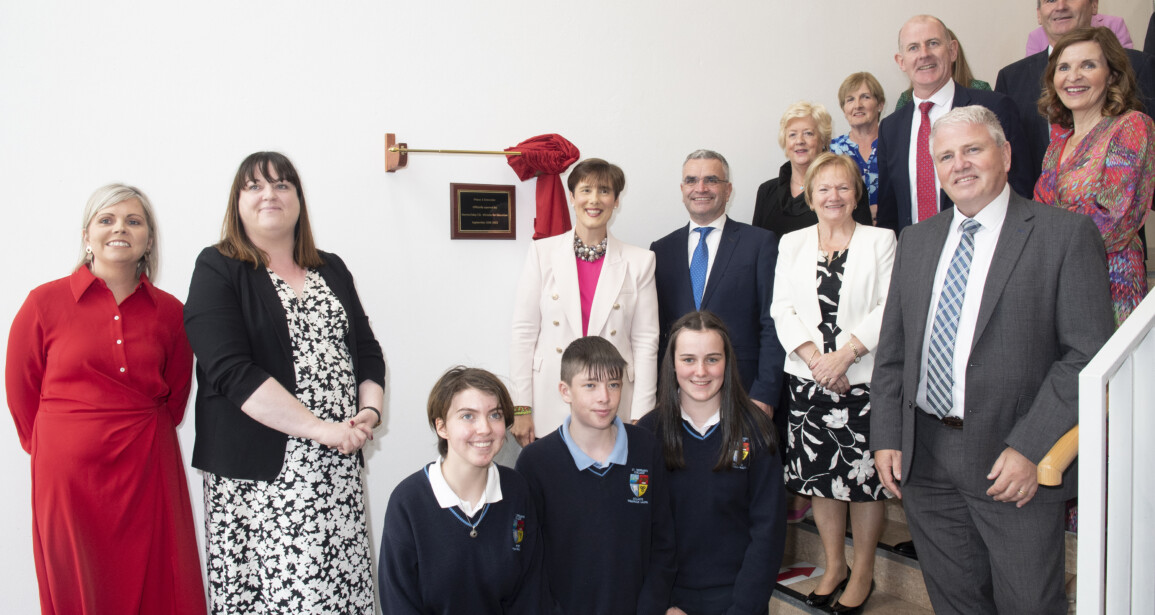 Minister Norma Foley visit to St Tiernan’s College, Crossmolina and Davitt College, Castlebar