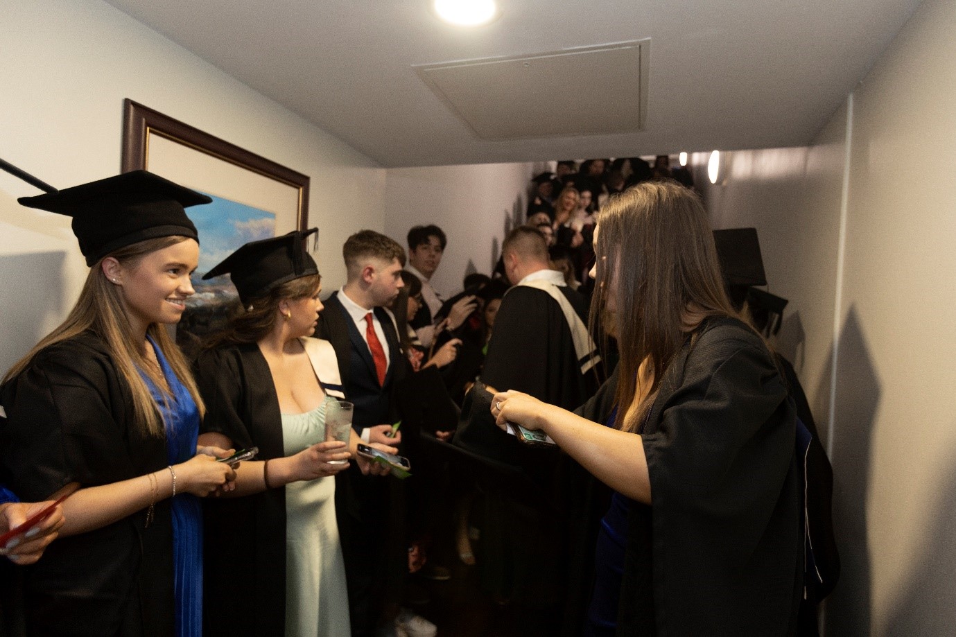 Graduates of Mayo College of FET preparing to enter the Graduation Ceremony at Breaffy House Resort