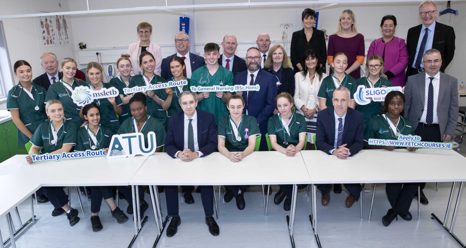 Minister Simon Harris Visits Sligo College of Further Education to Meet the First Class of Nursing Tertiary Degree Students