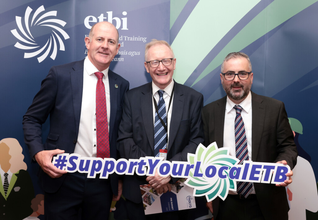 MSLETB Chief Executive Tom Grady, Frank Feighan TD and MSLETB Director of Further Education and Training, Peter Egan